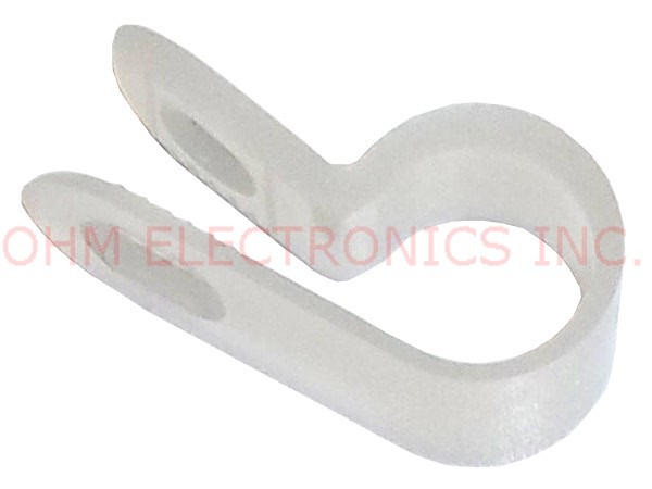 Lot of 100   3/8 0.375 .375 White Nylon Cable Clamps   Vanco # 21 